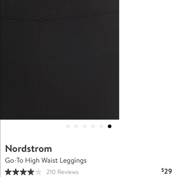 Nordstrom Go-to High Waist Leggings black tights high-rise fit skinny ankle XS​​ - Picture 8 of 12
